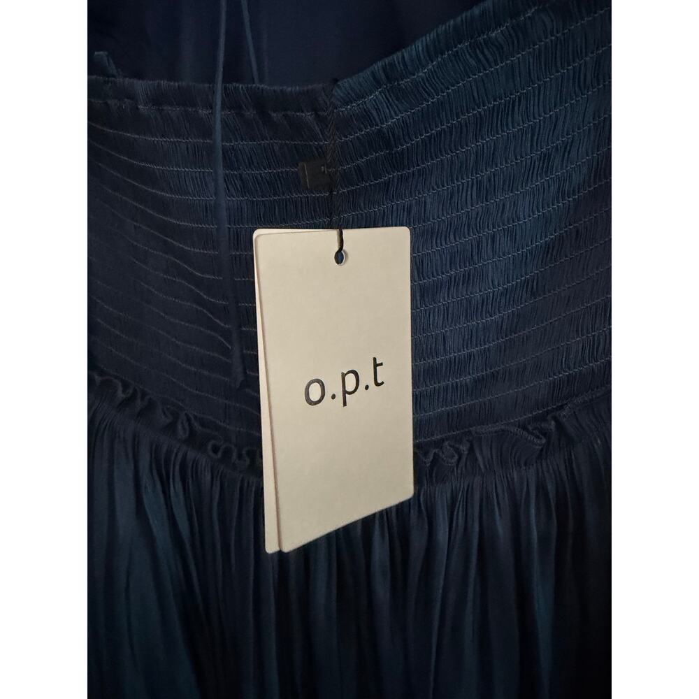 $172 New O.P.T east navy blue midi dress sz M - Picture 9 of 10